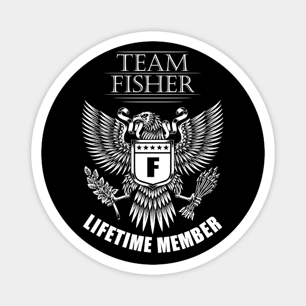 Fisher Name Team Shirt Fisher Lifetime Member Magnet by Luxury Olive Digital